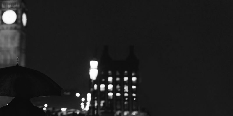 London, Parliament, Rain