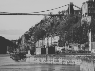 Black and white picture of Bristol city