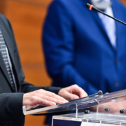 Political conference and speaker